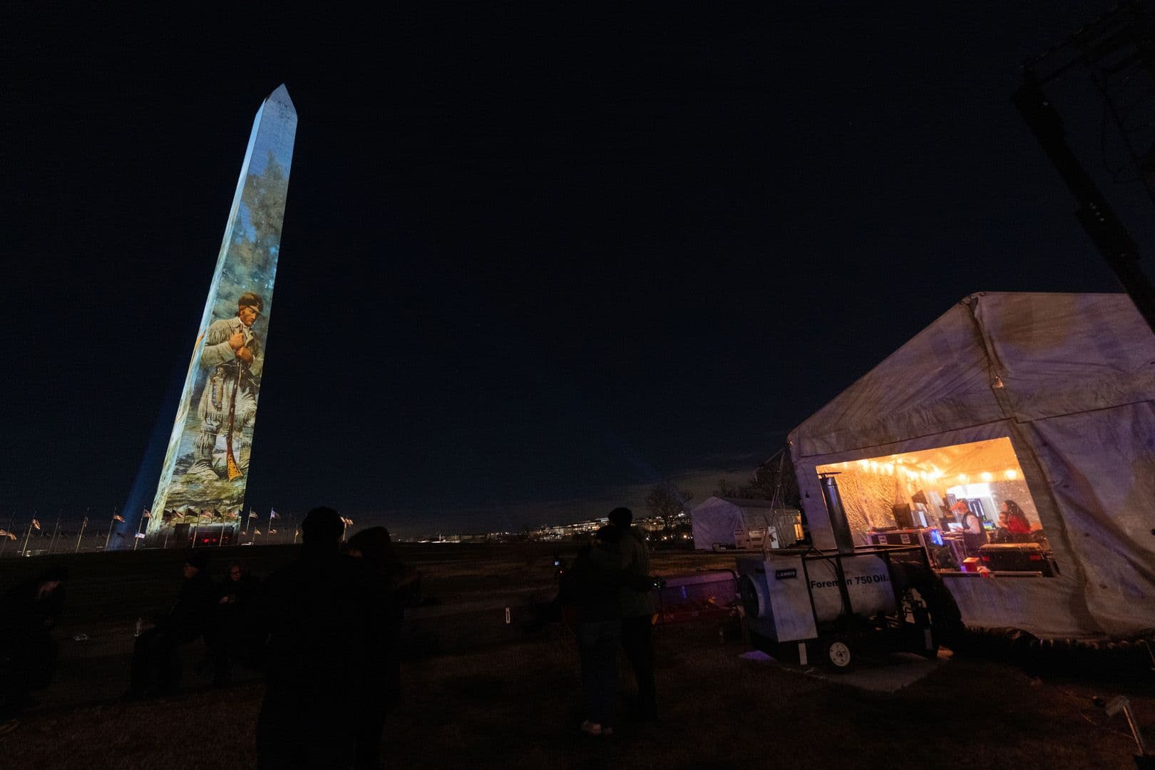 Projection Mapping on the Washington Monument
